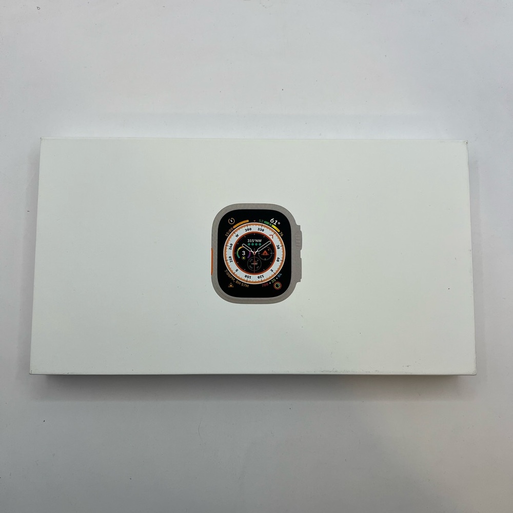 Apple Watch Ultra 49mm with Orange Alpine Loop strap, large MQEV3LL/A A2622